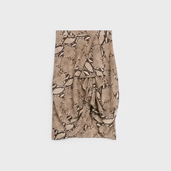 Draped Skirt In Silk Georgette - | ^CELINE Fashion