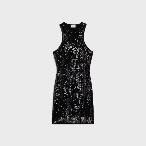 Embroidered Athletic Dress In Underpinning Viscose - | ^CELINE Fashion