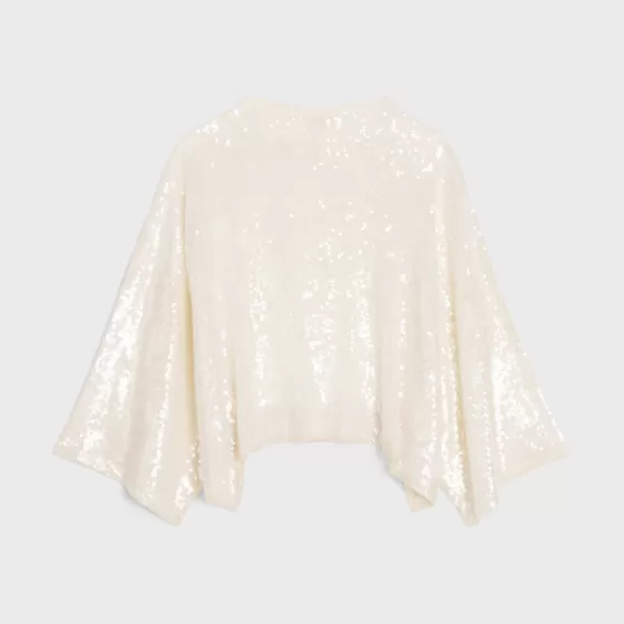 Embroidered Crop Top In Silk - | ^CELINE Best Sale