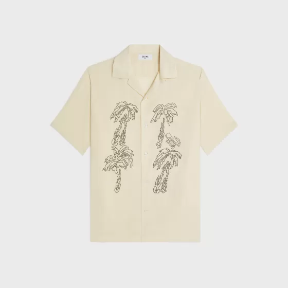 Embroidered Hawaiian Shirt In Viscose - | ^CELINE Fashion