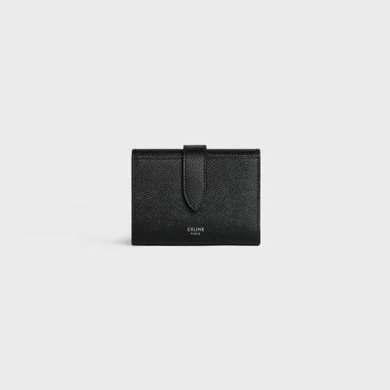 Fine Strap Wallet In Grained Calfskin - | ^CELINE Clearance