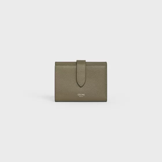 Fine Strap Wallet In Grained Calfskin - | ^CELINE Shop