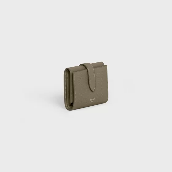 Fine Strap Wallet In Grained Calfskin - | ^CELINE Shop