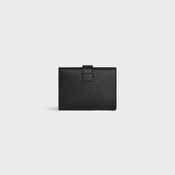 Fine Strap Wallet In Grained Calfskin - | ^CELINE Clearance