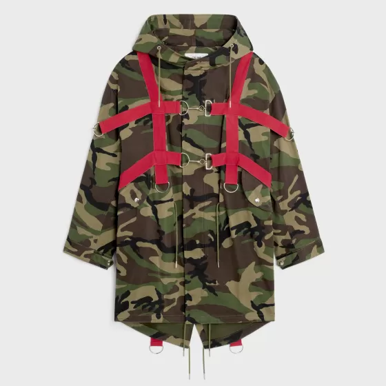 Harness Parka In Camouflage Cotton - | ^CELINE Cheap