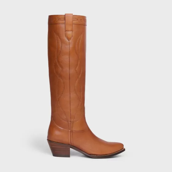 High Boot Western Boots In Calfskin - | ^CELINE Outlet