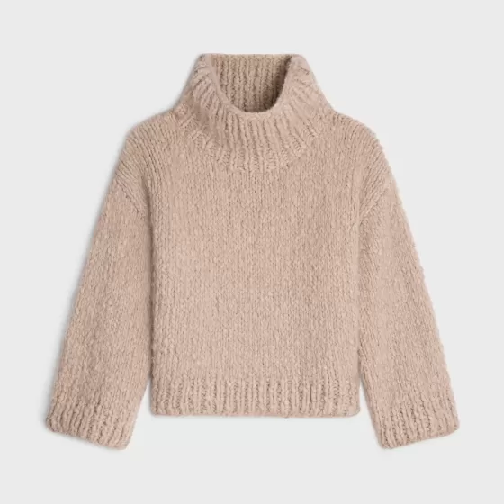 High Neck Sweater In Cashmere Wool - | ^CELINE Store