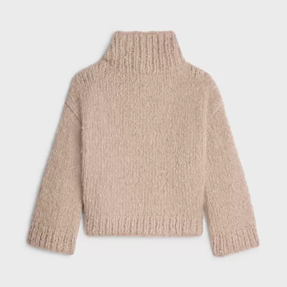 High Neck Sweater In Cashmere Wool - | ^CELINE Store