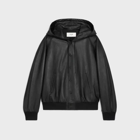 Hooded Jacket In Soft Lambskin - | ^CELINE New