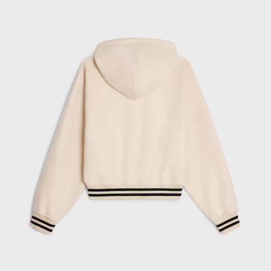 Hooded Varsity Jacket In Double Face Cashmere - | ^CELINE Outlet