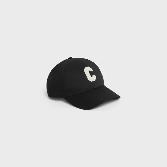 Initial Baseball Cap In Cotton - | ^CELINE Store