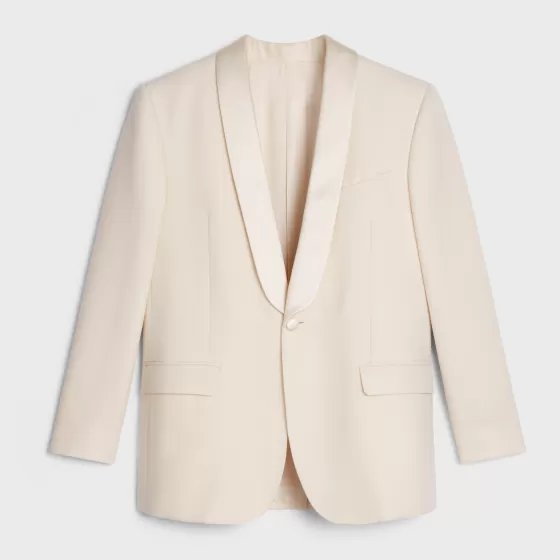 Jude Tux Jacket In Mohair Wool Canvas - | ^CELINE Fashion