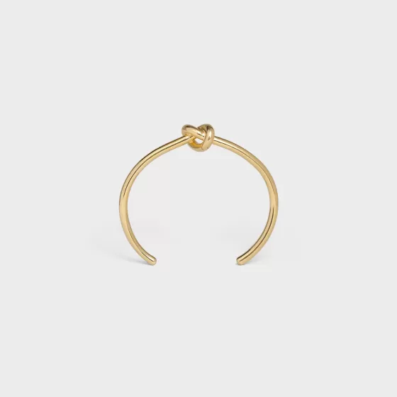 Knot Extra-Thin Bracelet In Brass With Finish - | ^CELINE Store