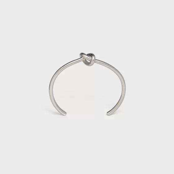 Knot Extra-Thin Bracelet In Brass With Rhodium Finish - | ^CELINE Hot