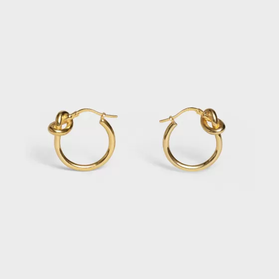 Knot Small Hoops In Brass With Finish - | ^CELINE Best