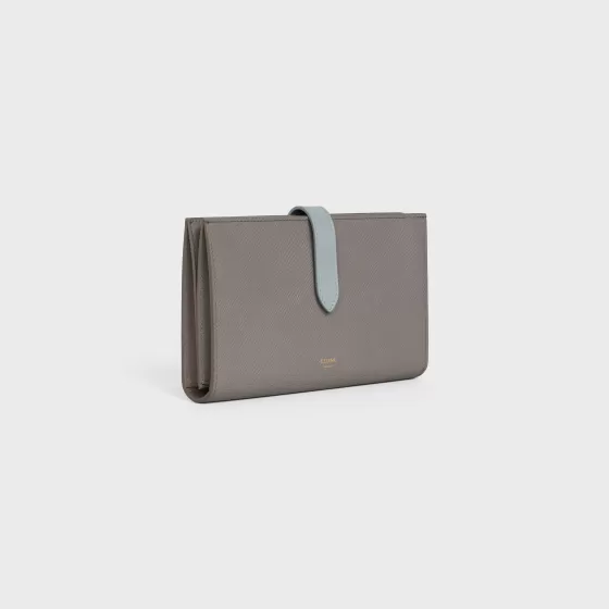 Large Strap Wallet In Bicolour Grained Calfskin - | ^CELINE Sale