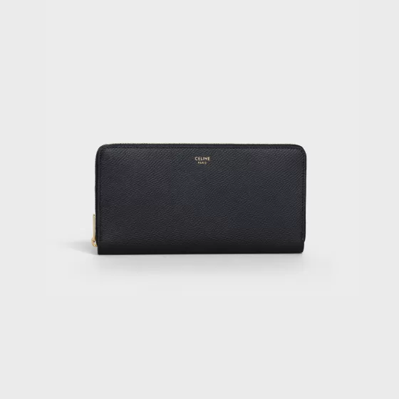 Large Zipped Wallet In Grained Calfskin - | ^CELINE Discount