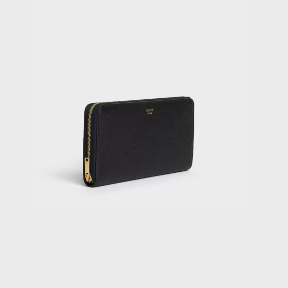 Large Zipped Wallet In Grained Calfskin - | ^CELINE Discount