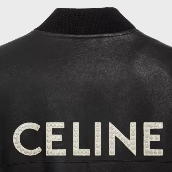 Leather Bomber Jacket In Soft English Lambskin - | ^CELINE New