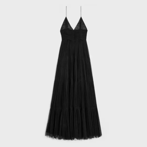 Long Dress In Silk Tulle - | ^CELINE Clearance