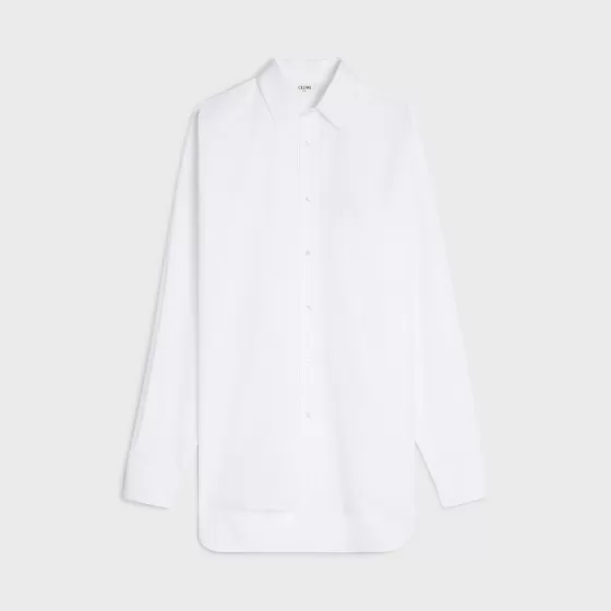 Long Shirt In Cotton Poplin - | ^CELINE Best Sale