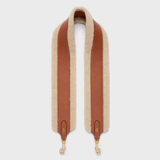 Long Strap In Shearling And Calfskin - | ^CELINE Sale