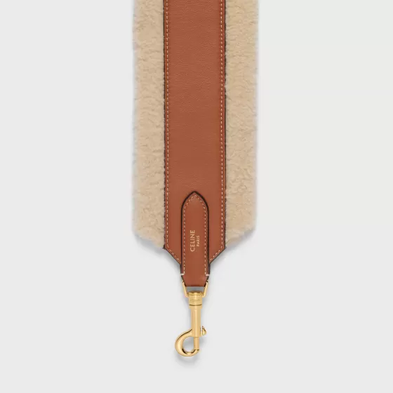 Long Strap In Shearling And Calfskin - | ^CELINE Sale