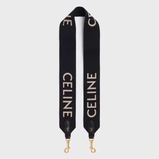 Long Strap In Wool With Jacquard - | ^CELINE Flash Sale