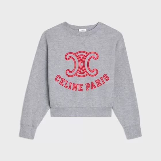 Loose Paris Sweatshirt In Cotton And Cashmere - | ^CELINE Shop