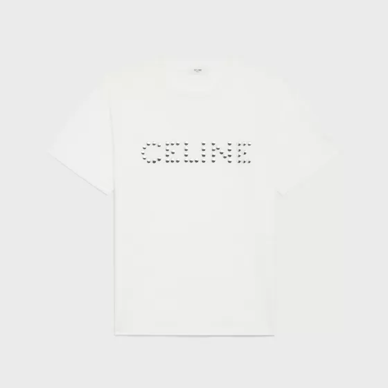 Loose T-Shirt In Cotton Jersey With Studs - | ^CELINE Best