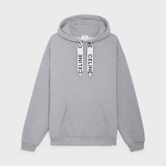 Loose Hooded Sweatshirt In Cotton Fleece - | ^CELINE Cheap