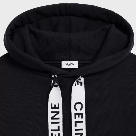 Loose Hooded Sweatshirt In Cotton Fleece - | ^CELINE Outlet