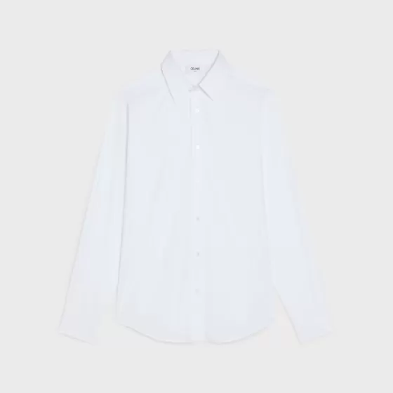 Loose Shirt In Cotton Poplin - | ^CELINE Outlet