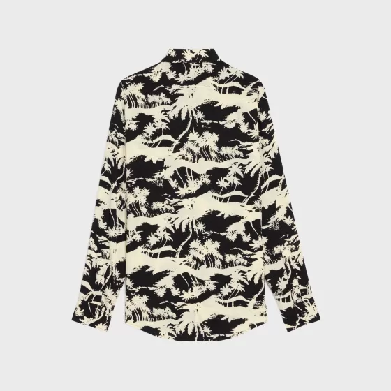 Loose Shirt In Printed Viscose - | ^CELINE New