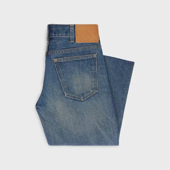 Low Flare Jeans In Denim - | ^CELINE Flash Sale