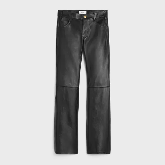 Low Flare Jeans In Soft Lambskin - | ^CELINE Hot