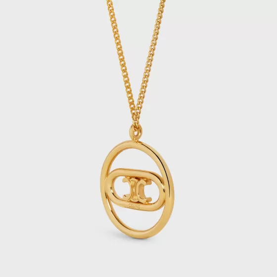 Maillon Triomphe Bold Necklace In Brass With Finish - | ^CELINE Fashion