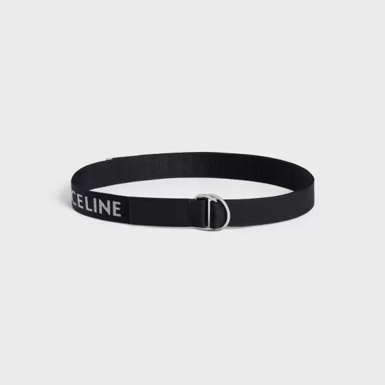 Medium Double Ring Belt In Jacquard Textile And Calfskin - | ^CELINE Cheap