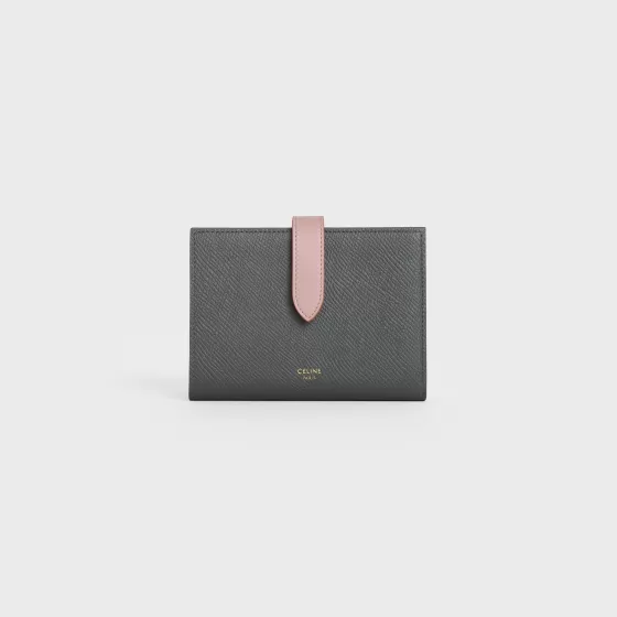 Medium Strap Wallet In Bicolour Grained Calfskin - | ^CELINE Cheap