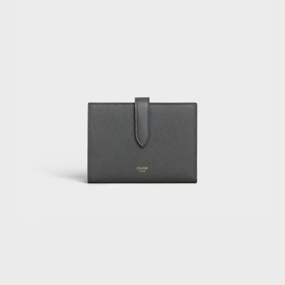 Medium Strap Wallet In Grained Calfskin - | ^CELINE Sale