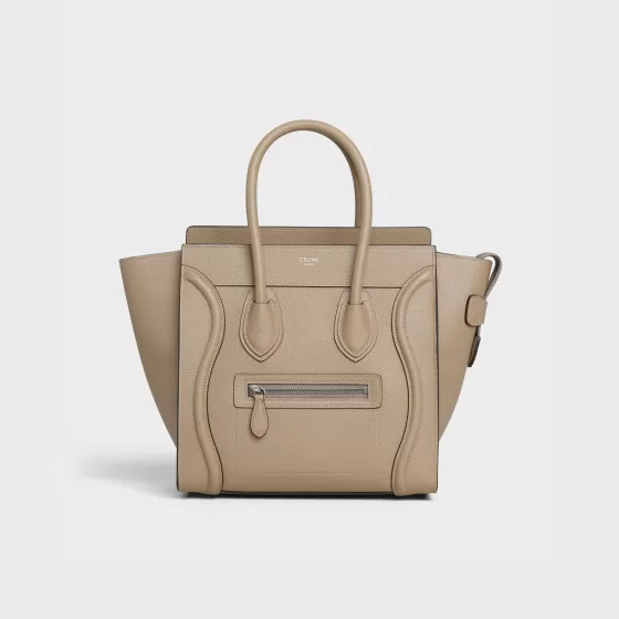 Micro Luggage Handbag In Drummed Calfskin - | ^CELINE New