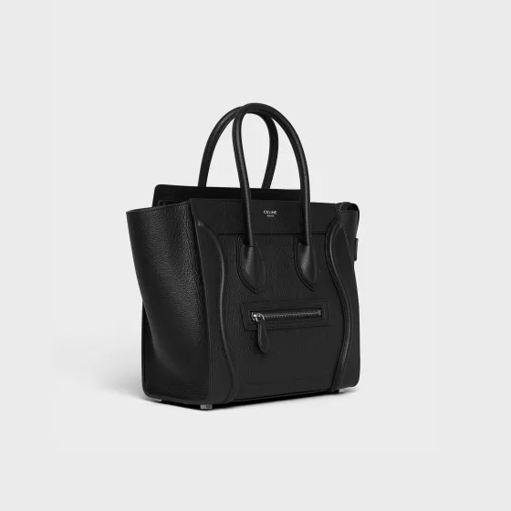 Micro Luggage Handbag In Drummed Calfskin - | ^CELINE Online