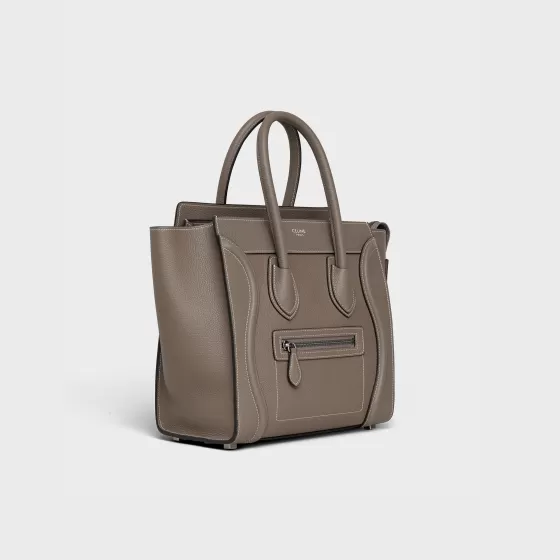 Micro Luggage Handbag In Drummed Calfskin - | ^CELINE Online