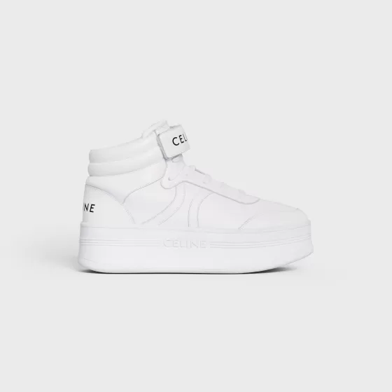 Mid Block Sneakers With Velcro And Wedge In Calfskin - | ^CELINE Shop