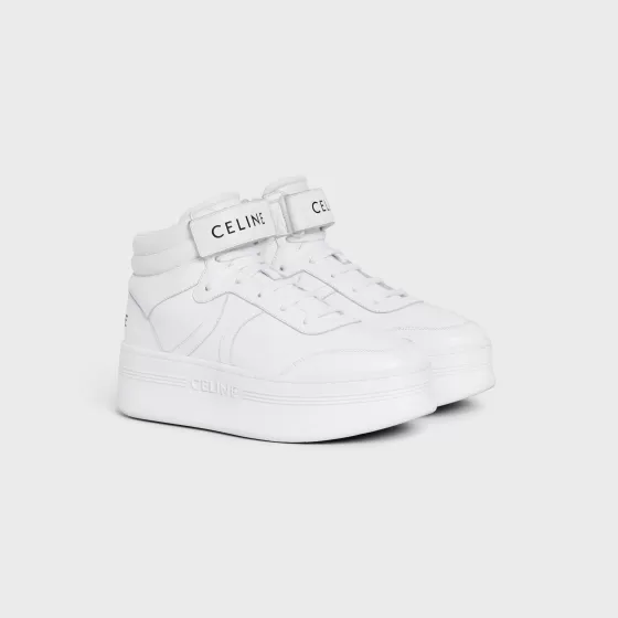 Mid Block Sneakers With Velcro And Wedge In Calfskin - | ^CELINE Shop