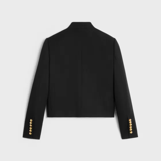 Military Jacket In Diagonal Wool - | ^CELINE New