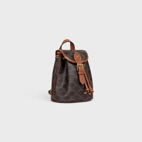 Mini Backpack Folco In Triomphe Canvas And Calfskin - | ^CELINE Outlet