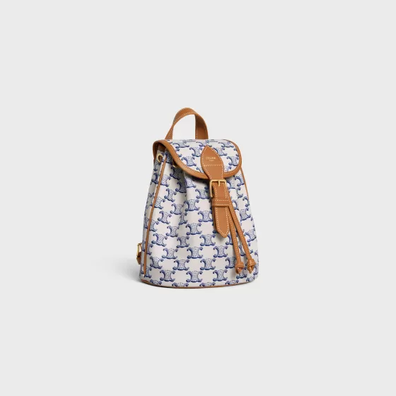 Mini Backpack Folco In Triomphe Canvas And Calfskin - | ^CELINE Online