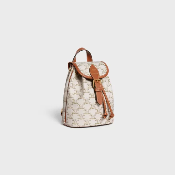 Mini Backpack Folco In Triomphe Canvas And Calfskin - | ^CELINE Online