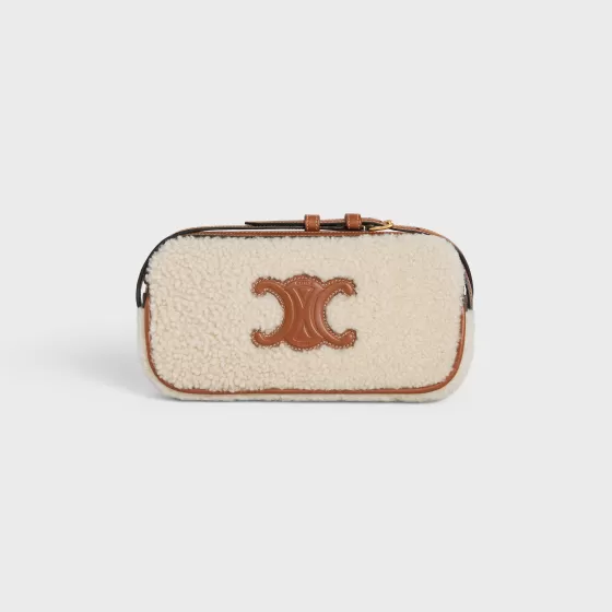 Mini Camera Shoulder Bag Cuir Triomphe In Shearling And Calfskin - | ^CELINE Best